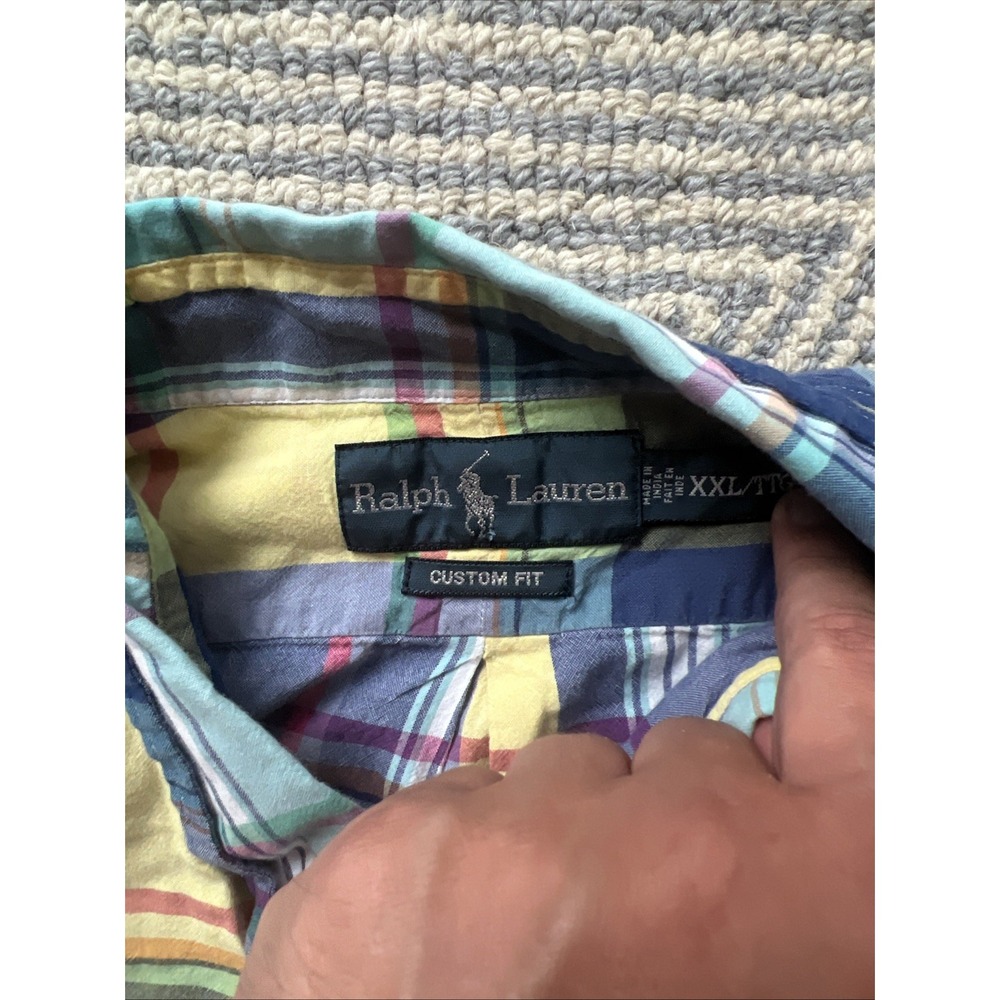 Ralph‎ Lauren Short Sleeve Custom Fit Button Shirt - Multicolor - XXL - Picture 2 of 4